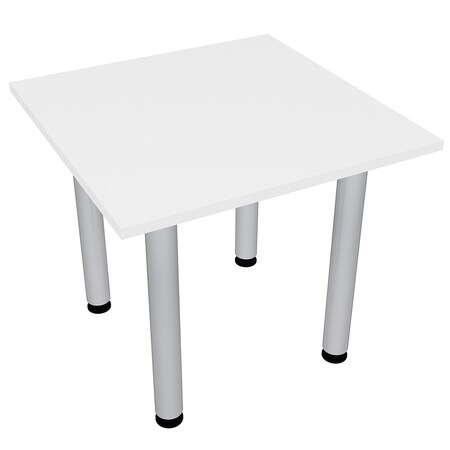 Skutchi Designs 34 in W, 34 in L, 29 in H, Engineered Wood Top, White HAR-SQ-34-POST-XD09